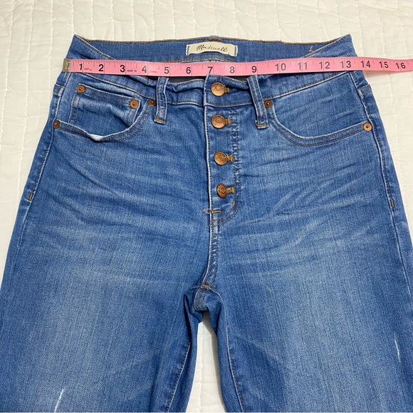 Madewell Cali Demi-Boot Jeans Button-Front Edition Medium Wash Size 26 - Picture 11 of 14